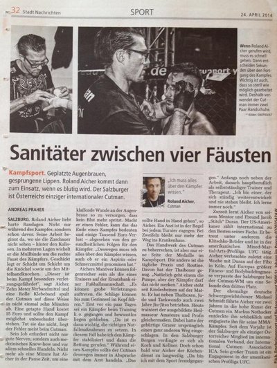 Latest News/Sport Stadtblatt 24.th of April 2014 - Cutman Roland AICHER